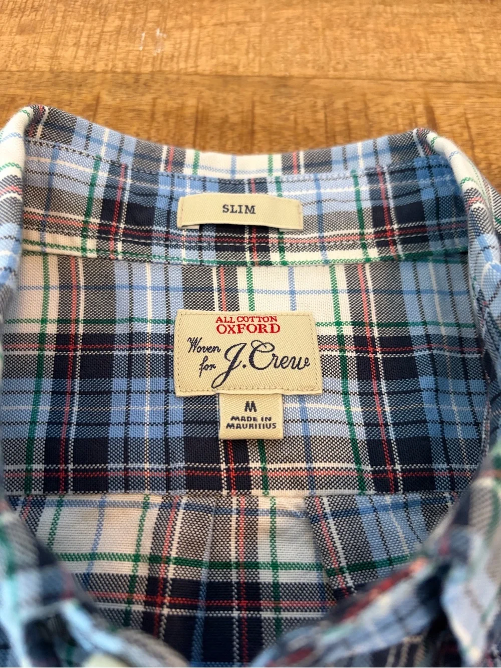 J. Crew Broken-In Plaid Oxford Button Down Shirt